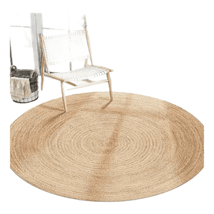 Genérico - Alfombra Yute Tejida A Mano 120Cm Fibra Natural Boho