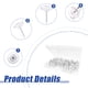 thumbnail image 4 of Chinchetas redondas pequeñas transparentes de alta calidad, con forma especial, de corcho y plástico, 100 unidades por caja, 4 of 5