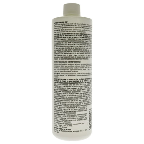 Desarrollador En Crema De Volumen Blanco Puro De Para - Aclarador