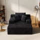 thumbnail image 2 of 64.96-inch Indoor Recliner, Extra Large Upholstered Sofa Bed, Modern Deep-Seat Sofa, Comfortable Corduroy Sleep Bed, Suitable for Living Room and Bedroom, No Assembly Required (Black), 2 of 3