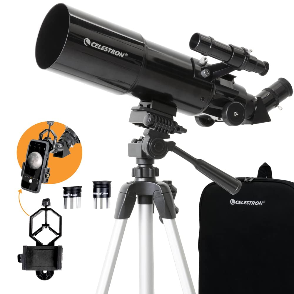 Telescopio Celestron, Refractor Telescópico De Viaje De 80 Mm Con Accesorios