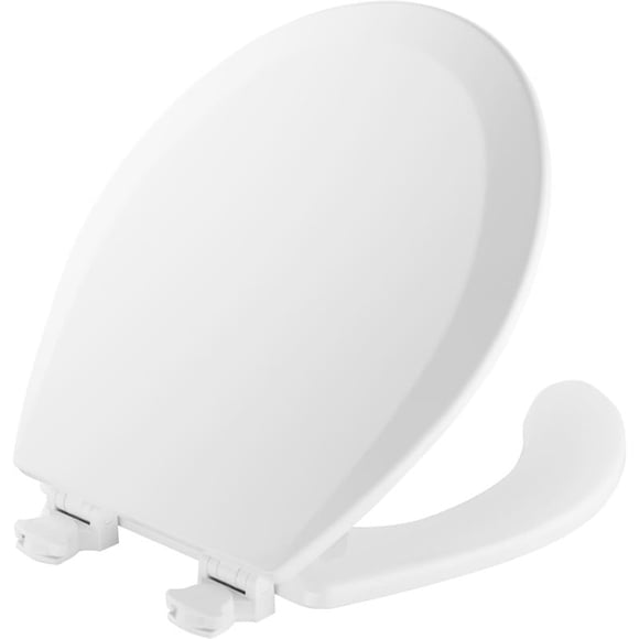 Asiento de inodoro Mayfair de Bemis redondo de madera esmaltada blanca