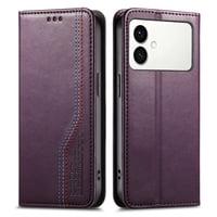 Foxdock Funda Para Samsung Galaxy S26 Edge: Cierre Magnético, Soporte Ajustable, Ranuras Para Tarjetas Y Correa Integrada-Púrpura