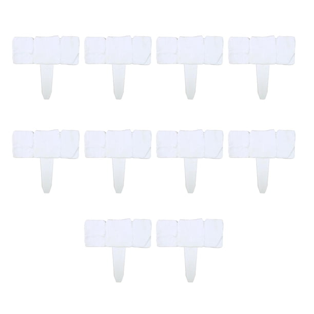 10 piezas de cercas de piedra de imitación de jardín, bordes de jardín, cercas de bordes de césped resistentes al agua para Patio con borde de césped Blanco