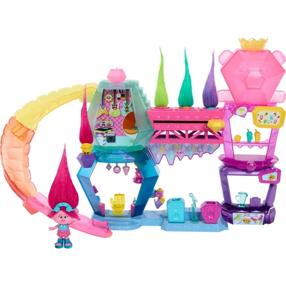 Set de juego Mattel DreamWorks Trolls Mount Rageous con Queen Poppy