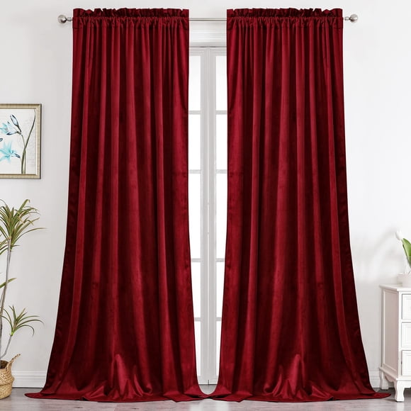 Cortinas Benedeco de Terciopelo Térmico Burdeos 132x213 cm 2 unidades