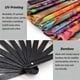 thumbnail image 3 of Ventilador de mano plegable YkuzLX UV Glow, grande, 33 cm, con forma de sol, 3 of 3
