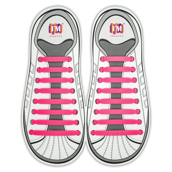 INMAKER Cintas Elásticas Sin Nudos para Adultos y Niños, Cintas de Silicona para Zapatillas