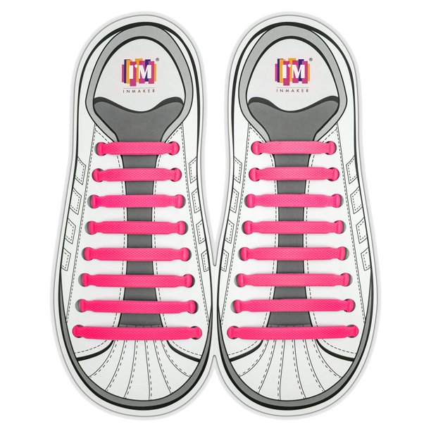 INMAKER Cintas Elásticas Sin Nudos para Adultos y Niños, Cintas de Silicona para Zapatillas