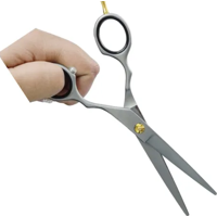 Genérico - Tijera Corte Microdentada 3 Estrellas 5.5 Punta Dorada