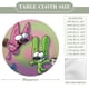 thumbnail image 2 of Hoops y Yoyo-theme Fitted Round Tablecloths Elastic Edged Table Covers Waterproof Table Cloth for Kitchen Holiday Party Tables Decor 150cm, 2 of 6