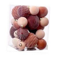 Magideal - 35 Piezas Bolas De Navidad Esferas Navideñas Adornos Colgantes Decoración Flocada De Diseño Atractivo Y Versátil Adecuado Para Bodas Compromisos Y Fi Mezcla De Colores