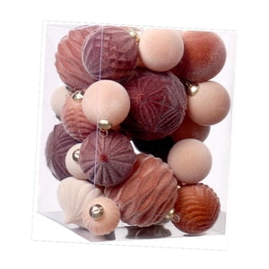 Magideal - 35 Piezas Bolas De Navidad Esferas Navideñas Adornos Colgantes Decoración Flocada De Diseño Atractivo Y Versátil Adecuado Para Bodas Compromisos Y Fi Mezcla De Colores