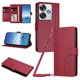 thumbnail image 1 of Funda Cartera Trébol para Xiaomi Poco F6 con Ranuras Tarjetas y Carga Inalámbrica Rojo, 1 of 6