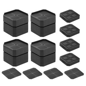 Magideal - Elevadores De Cama Antideslizantes Para Muebles, Almohadillas Para Muebles, Elevadores De Patas Para Muebles, Piso Antiarañazos Para Cama, Mesa, Lavad L Cuadrado