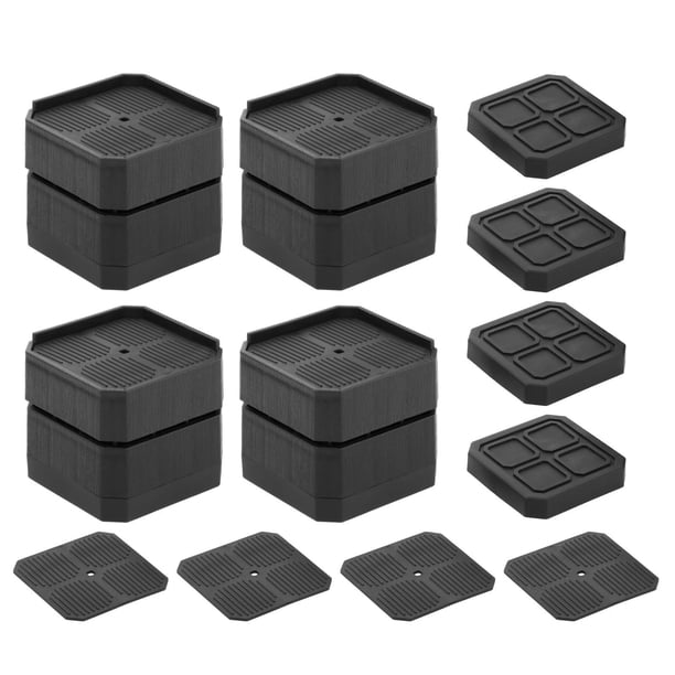 Elevadores de Cama Antideslizantes para Muebles, Almohadillas para Muebles, Elevadores de Patas para Muebles, Piso Antiarañazos para Cama, Mesa, Lavad L cuadrado