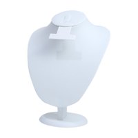 Magideal - Maniquí De Exhibición De Joyas, Modelo De Exhibición De Collar De Terciopelo 3D, Organizador De Cadena, Soporte De Exhibición De Busto Colgante Para S Blanco