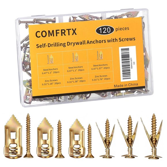 Anclajes para Drywall COMFRTX Autoperforantes 3 Medidas