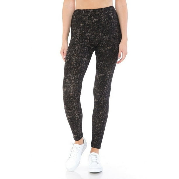 Saronite Leggings de Yoga de Cintura Alta y Largo Completo con Estampado Tie Dye Oscuro (para Mujer)