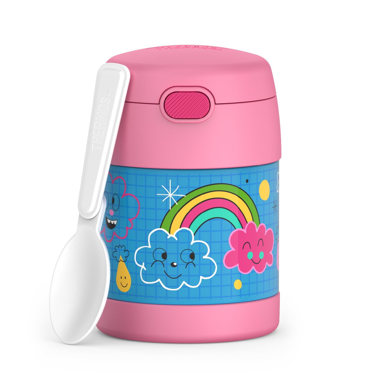 Tarro De Comida Thermos Funtainer De Acero Inoxidable Para Niños Con Cuchara, 300 Ml