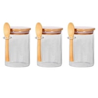 Disparo - Set 3 Frasco Contenedor Hermetico 700Ml 15Cm Redondo Cuchara