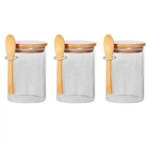 Disparo - Set 3 Frasco Contenedor Hermetico 700Ml 15Cm Redondo Cuchara