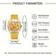thumbnail image 2 of Reloj Mecánico de Lujo para Hombre con Correa de Malla Hueca Luminosa Impermeable Deportivo Automático Reloj Mecánico, 2 of 8