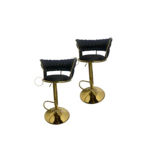 Moad - Pack 2 Taburetes Queen Bar Negro