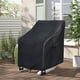 thumbnail image 2 of Cubierta de la silla del patio - Cubierta de la silla del patio impermeable a prueba de intemperie, Cubiertas de muebles al aire libre para césped / jardín Chiar, Negro 70,3 cm de longitud x, 2 of 3