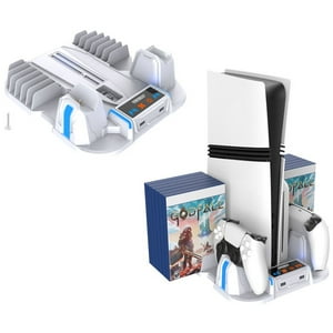 Base De Enfriamiento Multifunción Aaronmei Para Ps5 Pro Y Ps5 Slim Blanco