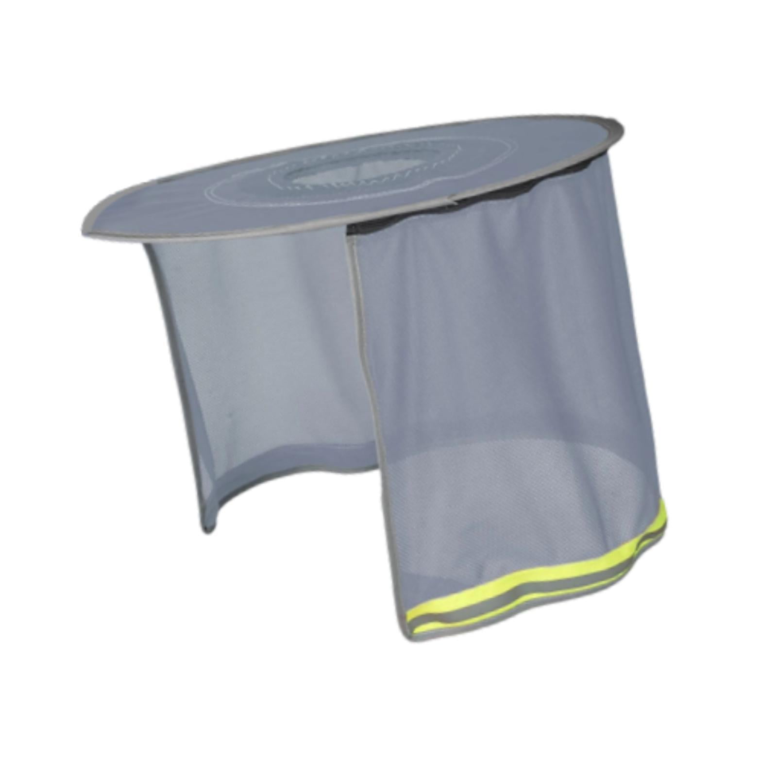 Ioensy - Casco Protector Para El Cuello, Para Trabajadores De Saneamiento Y Actividades Al Aire Libre, Color Gris.