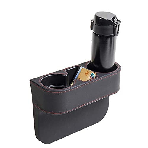 Expansor de Portavasos para Auto IOKSCTER con Cubierta de Cuero PU Negra
