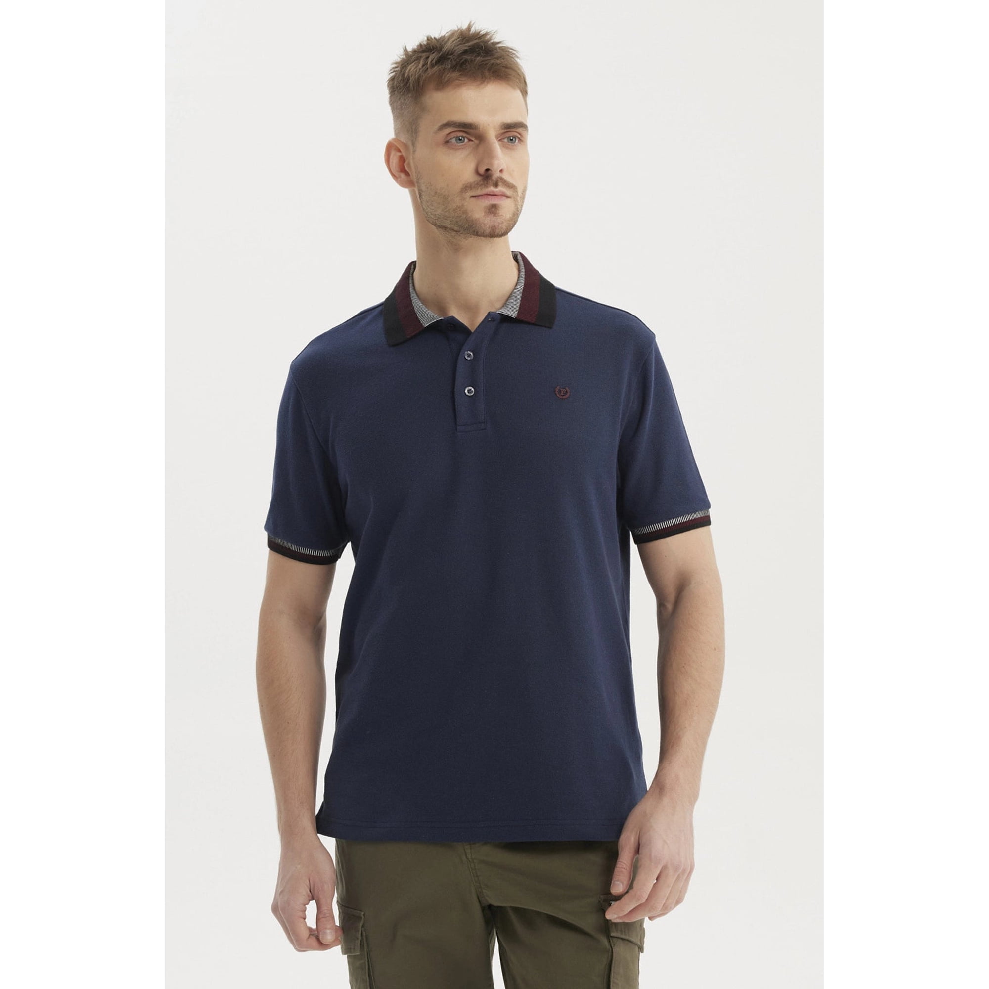 Fashionspark - Polera Hombre Cuello Polo Azul Marino