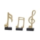 thumbnail image 3 of 3 Piezas De Escultura De Resina De Adorno De Símbolo De Música Creativa Para Recuerdos De Oficina De Oro, 3 of 3