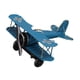 thumbnail image 5 of Modelo De Avión Vintage, Decoración Retro Del Hogar, Biplano De Metal Para Decoración De Estante De Oficina, Azul, 5 of 5