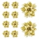 thumbnail image 1 of 10 Piezas De Flores Artificiales Con Purpurina Para Fiestas, Cementerios, Navidad, Pascua Dorada, 1 of 2