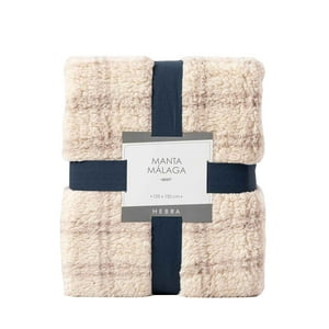 Hebra - Manta Sherpa 125X150 Malaga Gris/Crudo