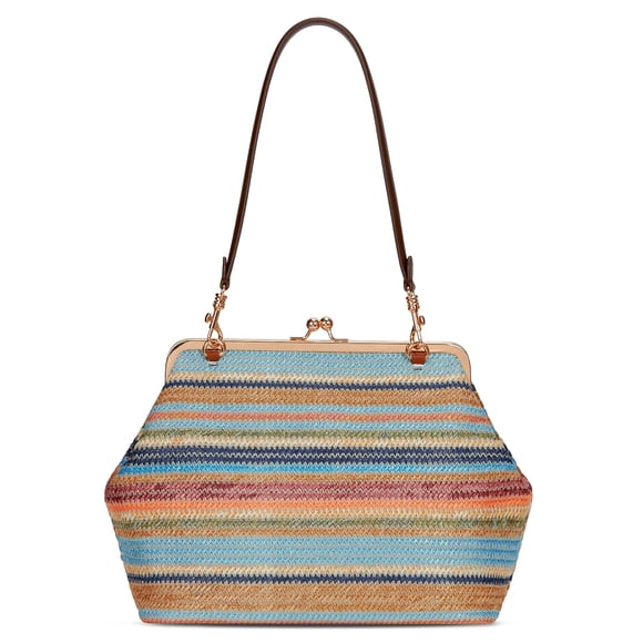 Bolso CATSEA grande de PU con cierre tipo beso 45 x 33 x 20 cm