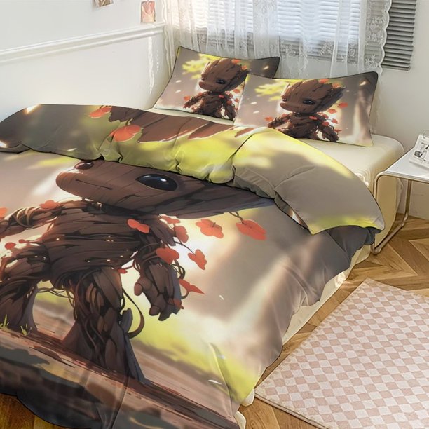 Avengers Fighting Team 3Piece Bedding Sets - Duvet Cover &Pillow Shams - Super Soft Fade Resistant Microfiber Bed Sheets