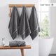 thumbnail image 3 of Juego de toallas de baño LANE LINEN Luxury, 100% algodón, paquete de 4, color gris, 3 of 9