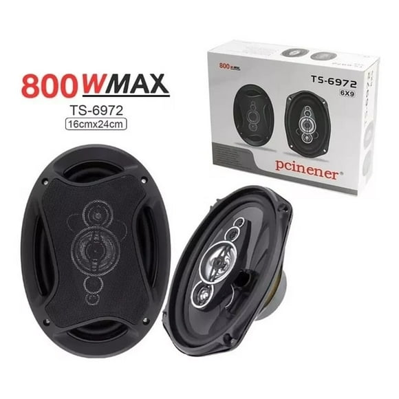 Parlantes de Auto Pcinener Ts-6972 800w de Poder Color Negro