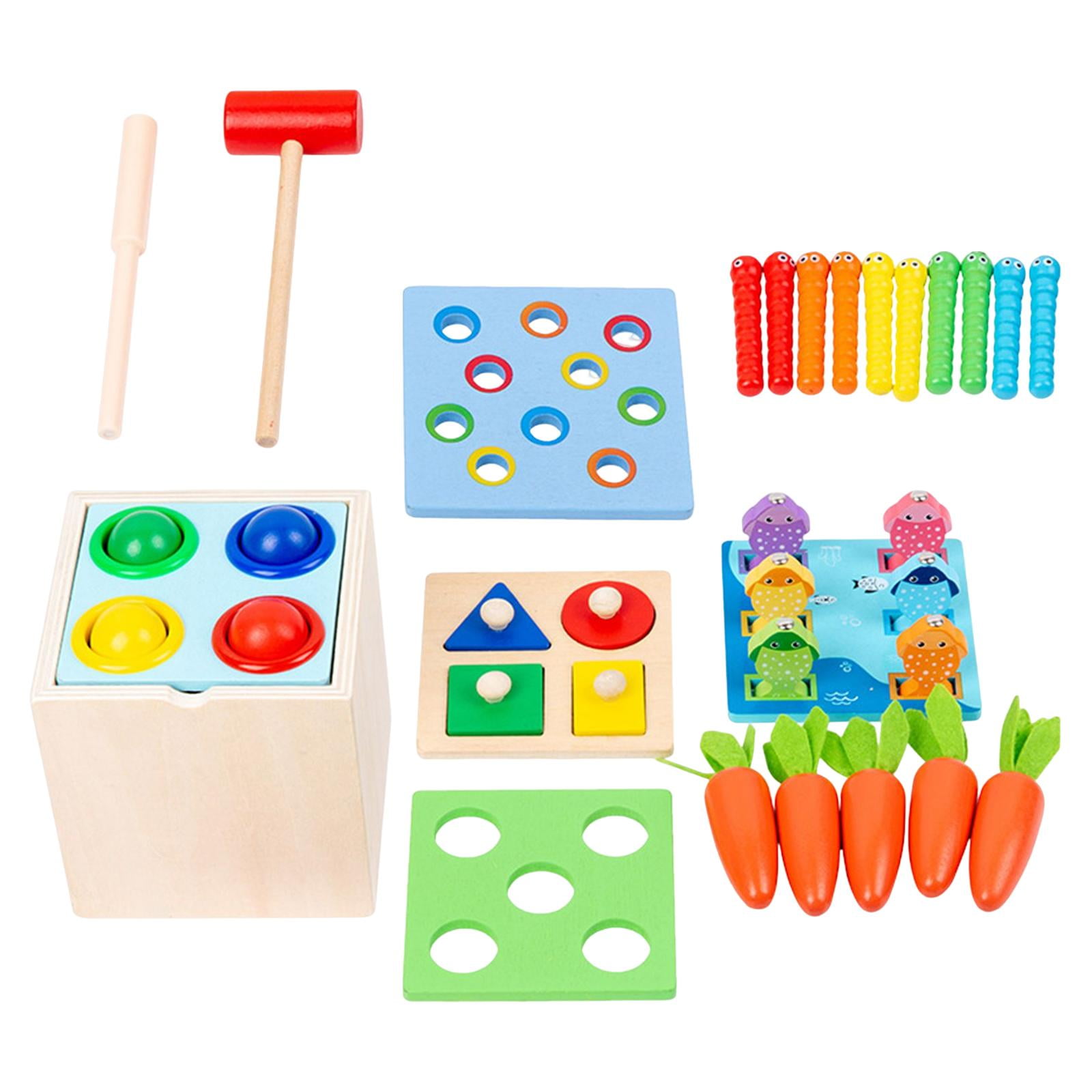 Bothyi - Juguete De Madera Para Martillar, Educación Temprana Interactiva Para Niños Pequeños, Niñas Y Niños