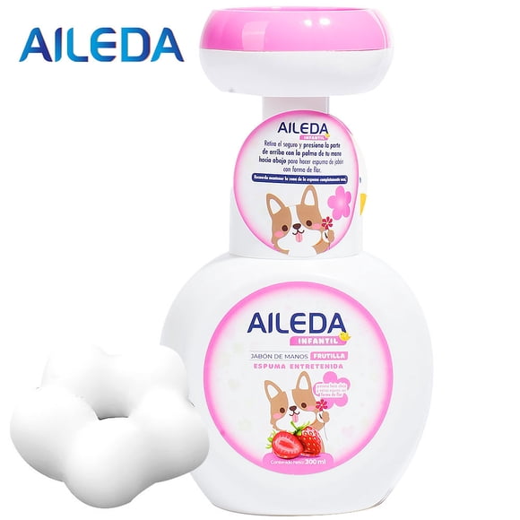 Jabón Espuma Infantil (flor) 300 Ml Aroma De Fresa