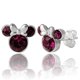 thumbnail image 1 of Pendientes de tuerca de Disney con piedra natal de Minnie Mouse en febrero para mujer, 1 of 6