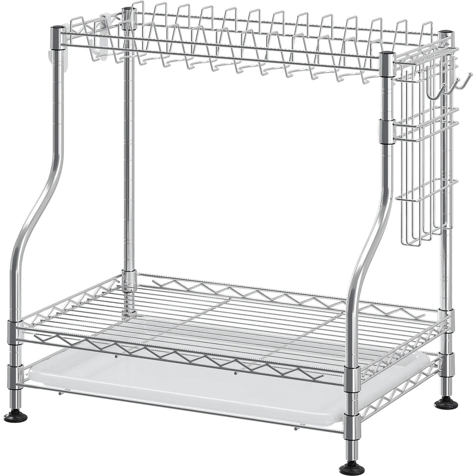 Topmarket - Escurridor Secador De Loza 2 Niveles Cromado