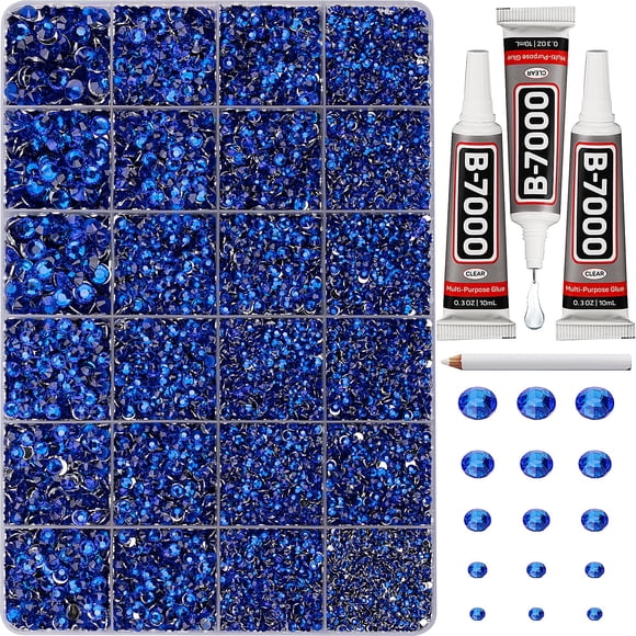 Strass Worthofbest 33,000 Piezas Azul Real Tamaños Surtidos