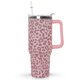 thumbnail image 1 of Vaso térmico Ceovfoi 1200 ml con asa y estampado de leopardo rosa, 1 of 8