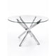 thumbnail image 3 of Mesa de Comedor Redonda de Vidrio Templado con Base de Acero Inoxidable – Diseño Moderno Premium, 3 of 5