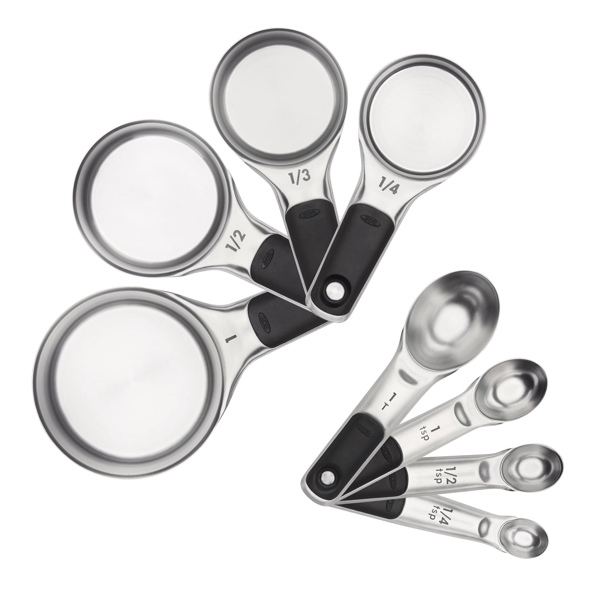 Juego De Tazas Y Cucharas Medidoras Oxo Good Grips De Acero Inoxidable