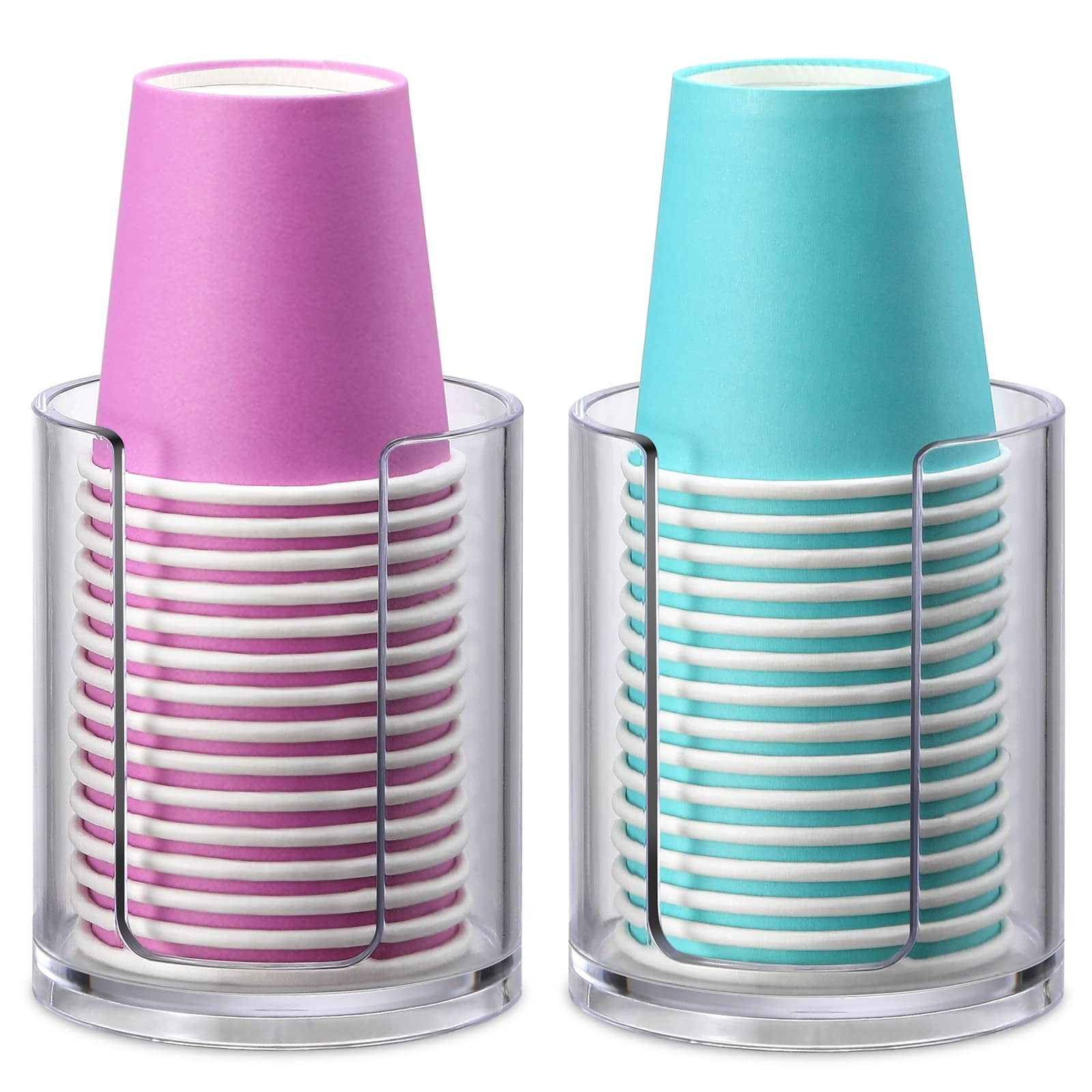Dispensador De Vasos Aozita Bathroom, Paquete De 2 Portavasos Para Enjuague Bucal